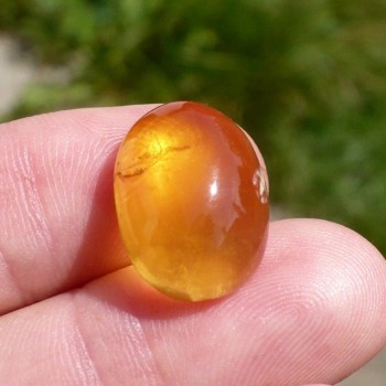 Jantarový opál, Madagaskar, kabošon č. 8 | www.sperkove-kameny.cz