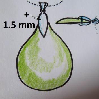 Vrtání kamenů ze předu malým průměrem s bižuterním závěsem (1.2 mm)