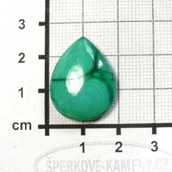 Malachit, kabošon č.17 | šperkové-kameny.cz