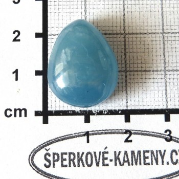 Modrý Aragonit,Argentina kabošon č. 02| šperkové-kameny.cz