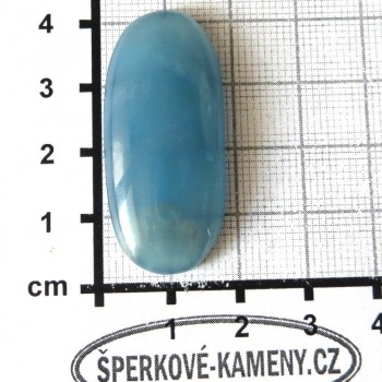 Modrý Aragonit,Argentina kabošon č. 05| šperkové-kameny.cz