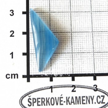 Modrý Aragonit,Argentina kabošon č. 07| šperkové-kameny.cz