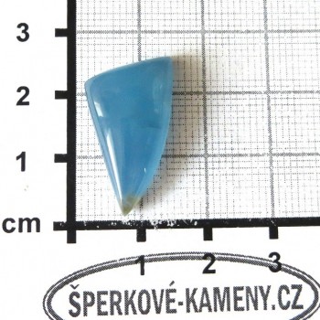 Modrý Aragonit,Argentina kabošon č. 08| šperkové-kameny.cz