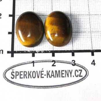 Tygří oko - pár,  kabošony15x20 č.1| šperkové-kameny.cz