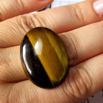 Tygří oko,  kabošon30x22 mm č.03