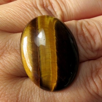 Tygří oko, kabošon 30x22 mm č.04