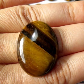 Tygří oko, kabošon 30x22 mm č.05