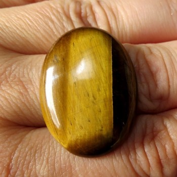 Tygří oko,  kabošon 30x22 mm č.07