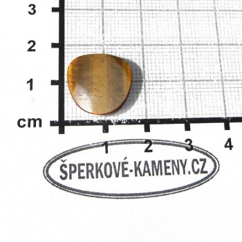 Tygří oko, plochý kabošonek č.013