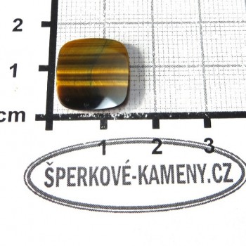 Tygří oko, plochý kabošonek č.016