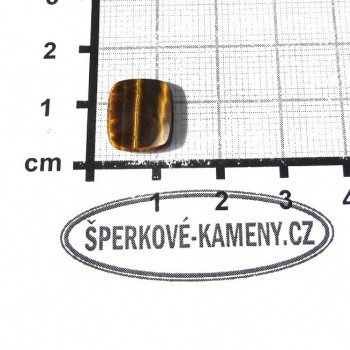 Tygří oko, plochý kabošonek č.019