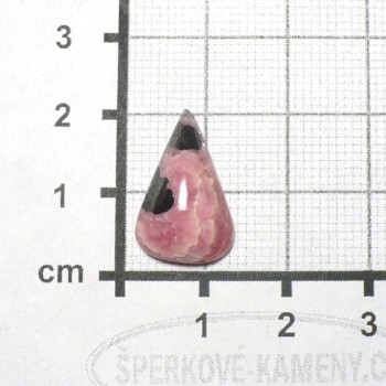 Rodochrozit se sfaleritem a galenitem, Argentina,  kabošon č.1| šperkové-kameny.cz