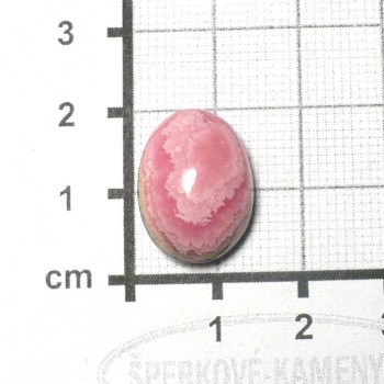 Rodochrozit se sfaleritem a galenitem, Argentina,  kabošon č.7| šperkové-kameny.cz