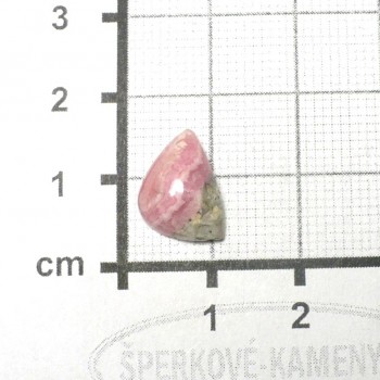 Rodochrozit se sfaleritem a galenitem, Argentina,  kabošon č.13| šperkové-kameny.cz