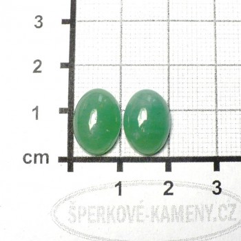  Aventurín, kabošonky 10x14, pár č. 1 |www.sperkove-kameny.cz